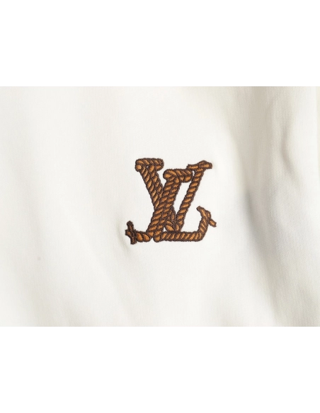 Louis Vuitton Western Denim Heavy Embroidery Crewneck Sweatshirt,Cheap Replica Reps Louis Vuitton