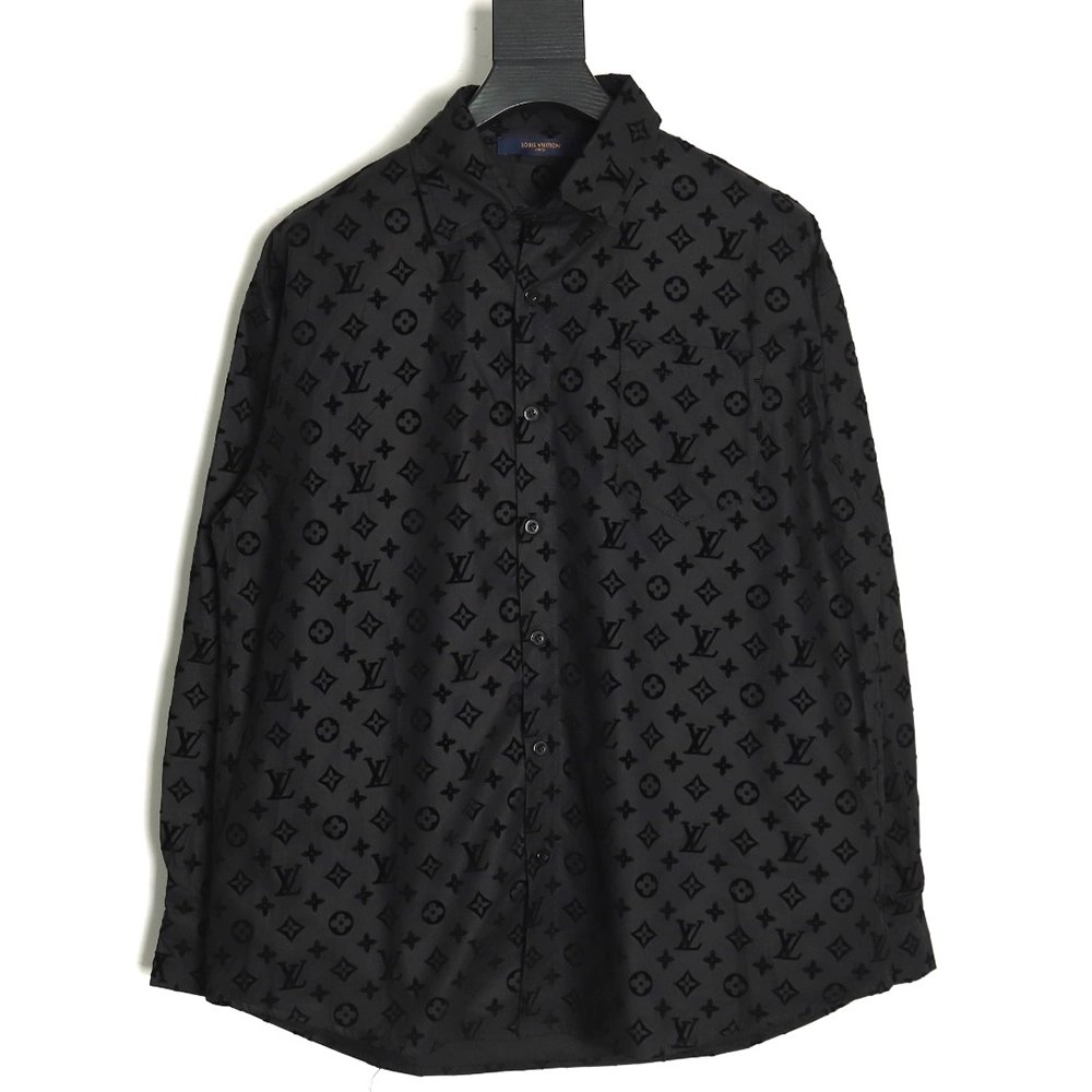 Louis Vuitton flocked monogram shirt,Cheap Replica Reps Louis Vuitton