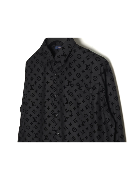 Louis Vuitton flocked monogram shirt,Cheap Replica Reps Louis Vuitton