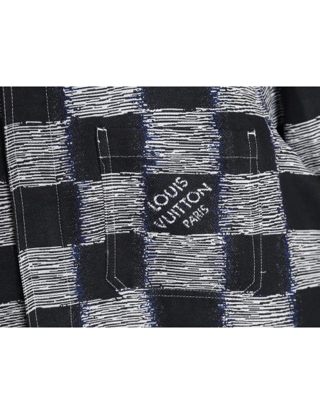 Louis Vuitton Checkerboard Long Sleeve Shirt Jacket,Cheap Replica Reps Louis Vuitton