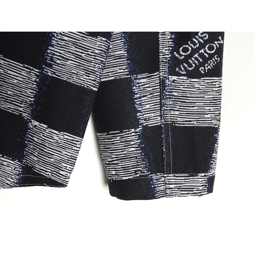 Louis Vuitton Checkerboard Long Sleeve Shirt Jacket,Cheap Replica Reps Louis Vuitton