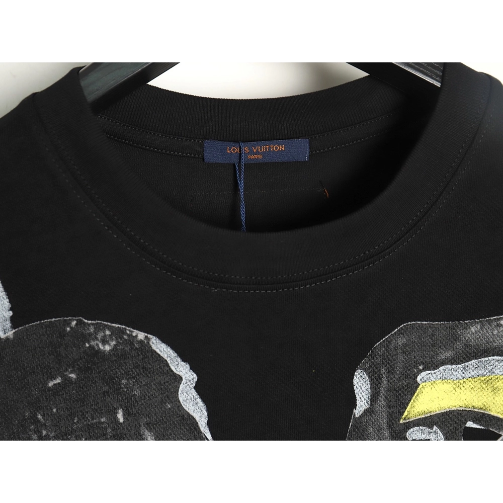 Louis Vuitton face sketch print short sleeves TSK1,Cheap Replica Reps Louis Vuitton