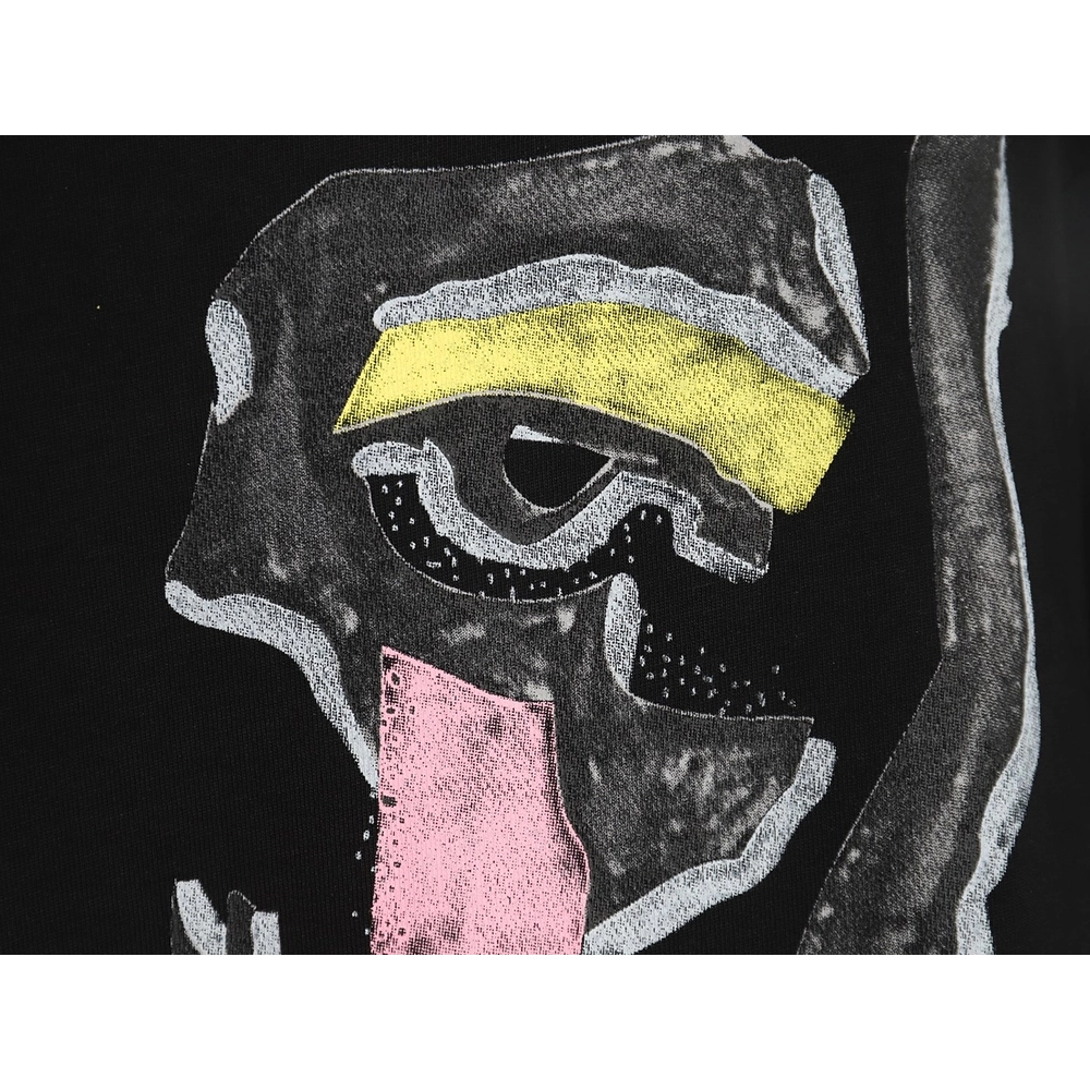 Louis Vuitton face sketch print short sleeves TSK1,Cheap Replica Reps Louis Vuitton