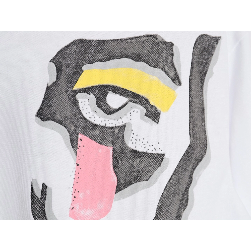 Louis Vuitton face sketch print short sleeves,Cheap Replica Reps Louis Vuitton