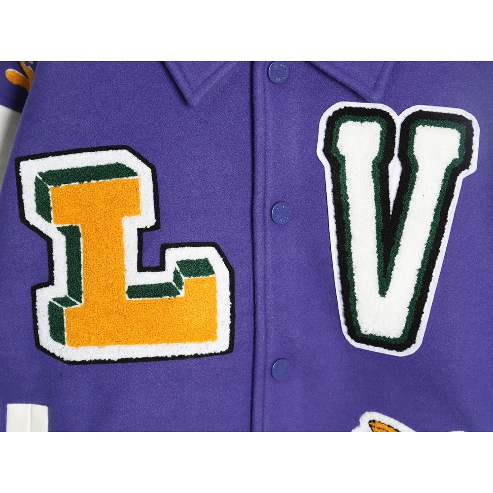 Louis vuitton baseball jacket with lettering logo TSK2,Cheap Replica Reps Louis Vuitton
