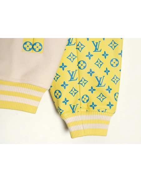 Louis vuitton baseball jacket with lettering logo TSK1,Cheap Replica Reps Louis Vuitton
