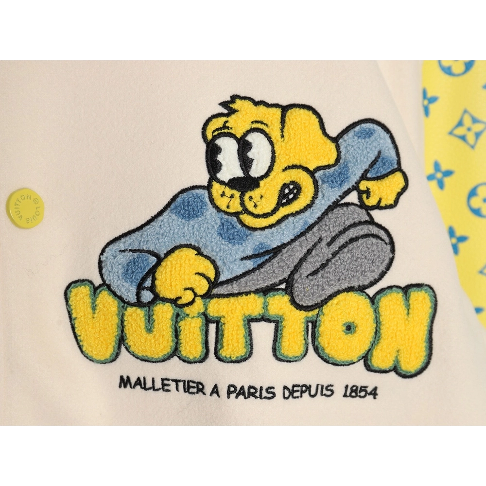 Louis vuitton baseball jacket with lettering logo TSK1,Cheap Replica Reps Louis Vuitton