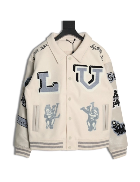 Louis vuitton baseball jacket with lettering logo,Cheap Replica Reps Louis Vuitton
