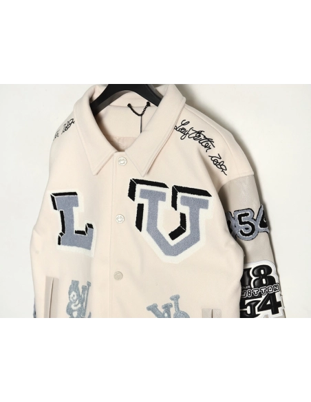 Louis vuitton baseball jacket with lettering logo,Cheap Replica Reps Louis Vuitton