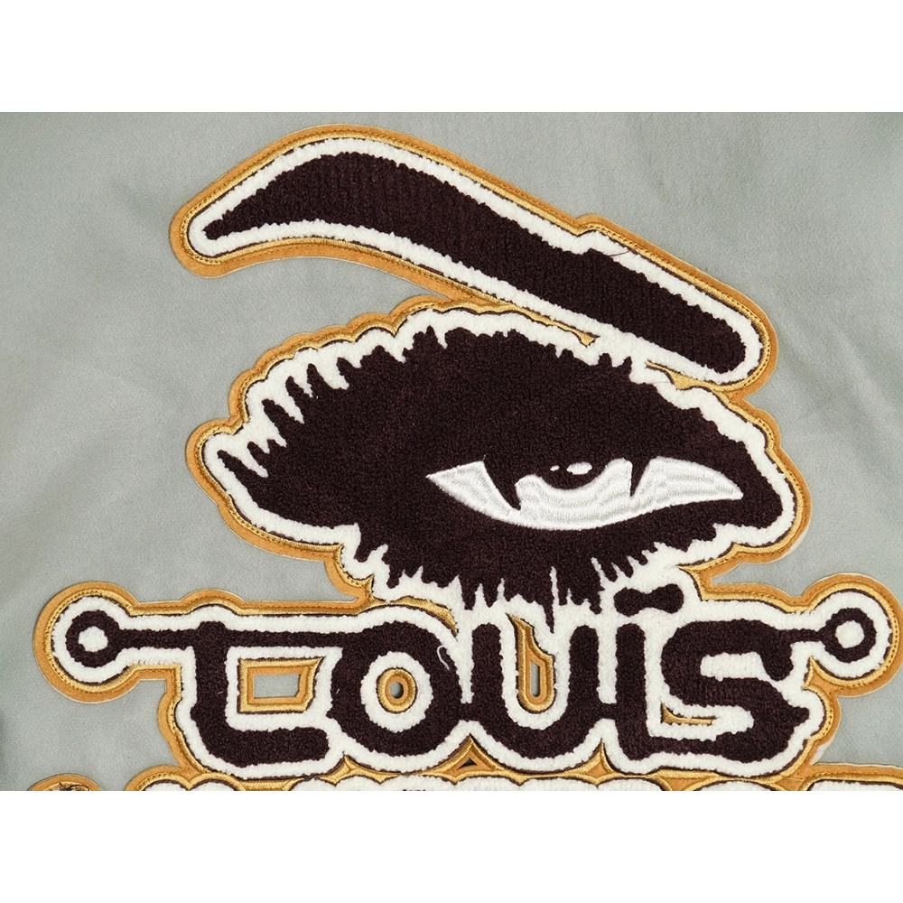 Louis vuitton devils eye geometric heavy embroidery baseball jacket,Cheap Replica Reps Louis Vuitton