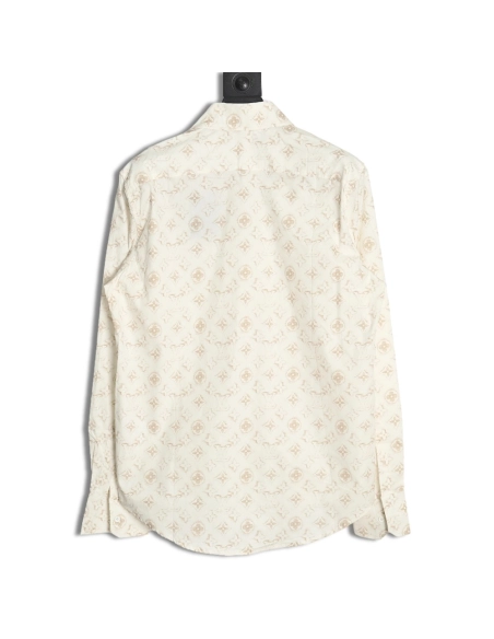 Louis Vuitton Gold Print Shirt SXL,Cheap Replica Reps Louis Vuitton