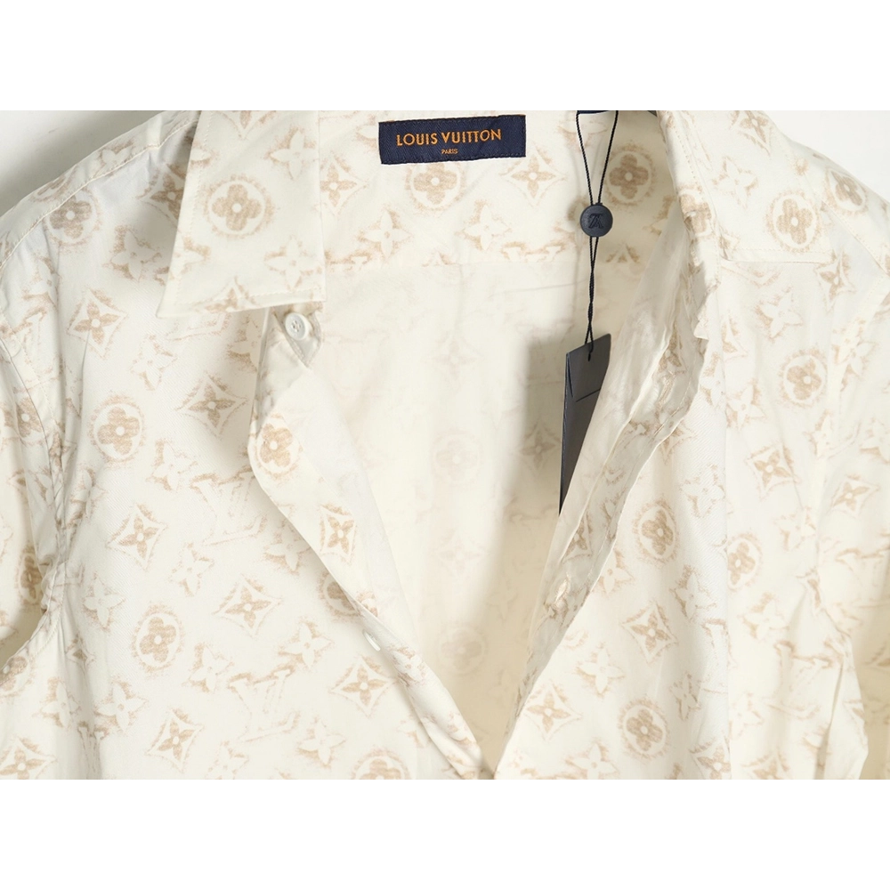 Louis Vuitton Gold Print Shirt SXL,Cheap Replica Reps Louis Vuitton