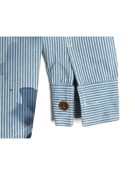 Louis vuitton blue ink monogram denim shirt jacket SXL,Cheap Replica Reps Louis Vuitton