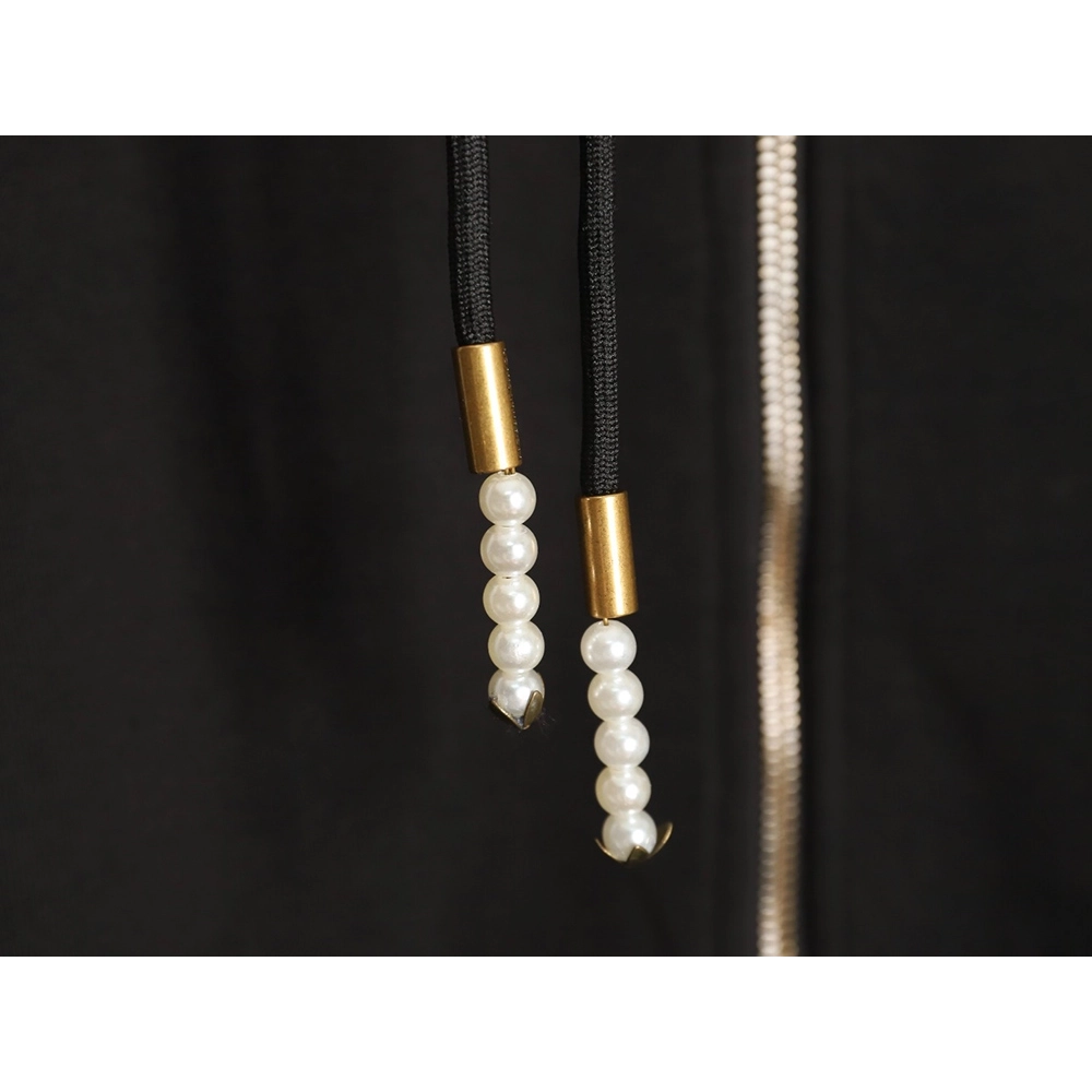 Louis Vuitton drawstring beaded hooded zipup sweatshirt,Cheap Replica Reps Louis Vuitton