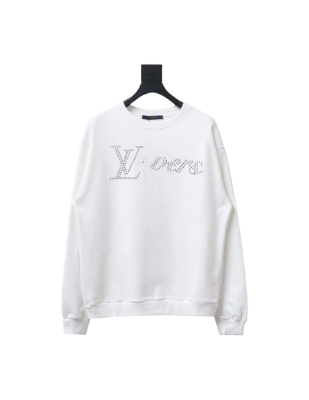 Louis Vuitton longsleeved sweatshirt with metal studs TSK1,Cheap Replica Reps Louis Vuitton