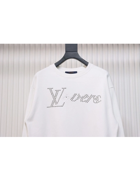 Louis Vuitton longsleeved sweatshirt with metal studs TSK1,Cheap Replica Reps Louis Vuitton