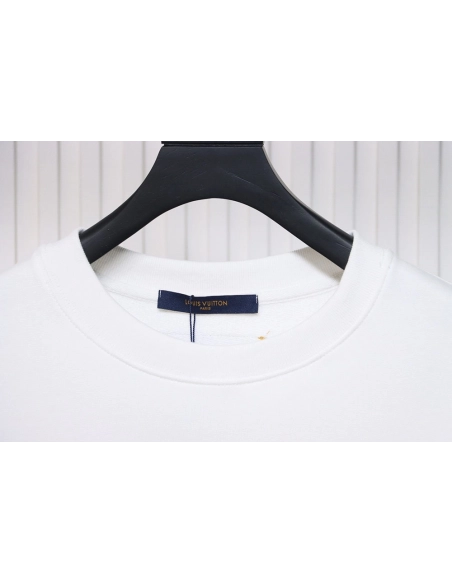 Louis Vuitton lettering shoe print crewneck sweatshirt TSK1,Cheap Replica Reps Louis Vuitton