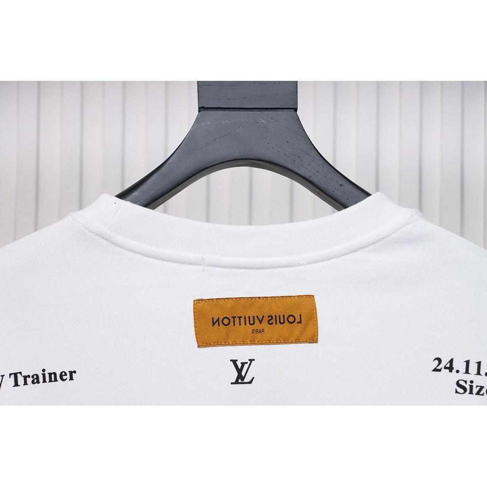 Louis Vuitton lettering shoe print crewneck sweatshirt TSK1,Cheap Replica Reps Louis Vuitton