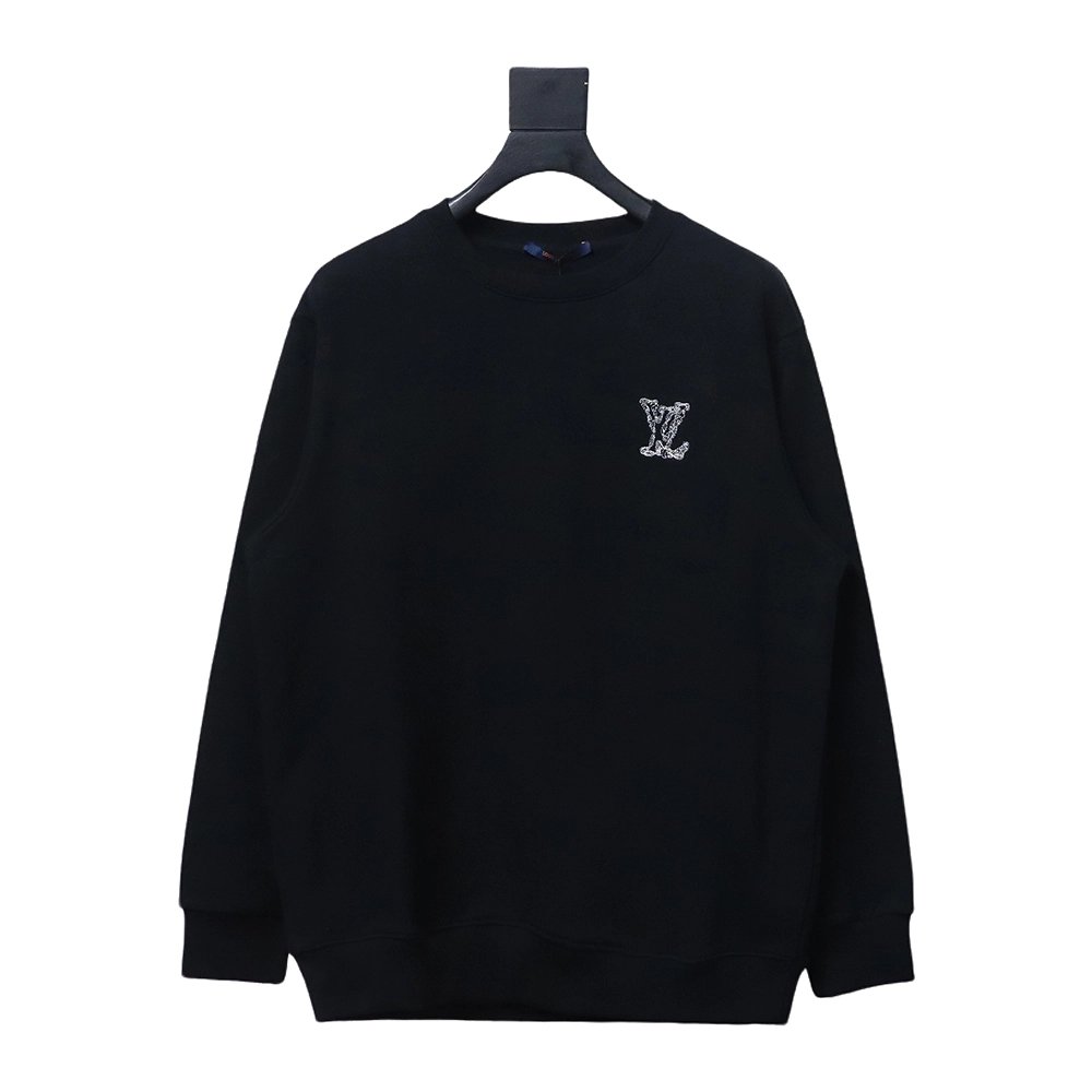 Louis Vuitton embroidered logo crew neck sweatshirt TSK1,Cheap Replica Reps Louis Vuitton