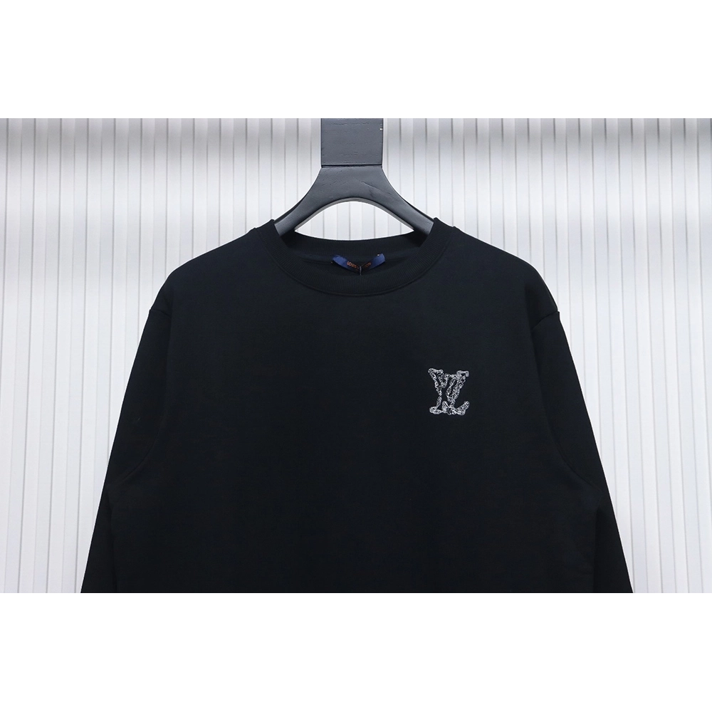 Louis Vuitton embroidered logo crew neck sweatshirt TSK1,Cheap Replica Reps Louis Vuitton
