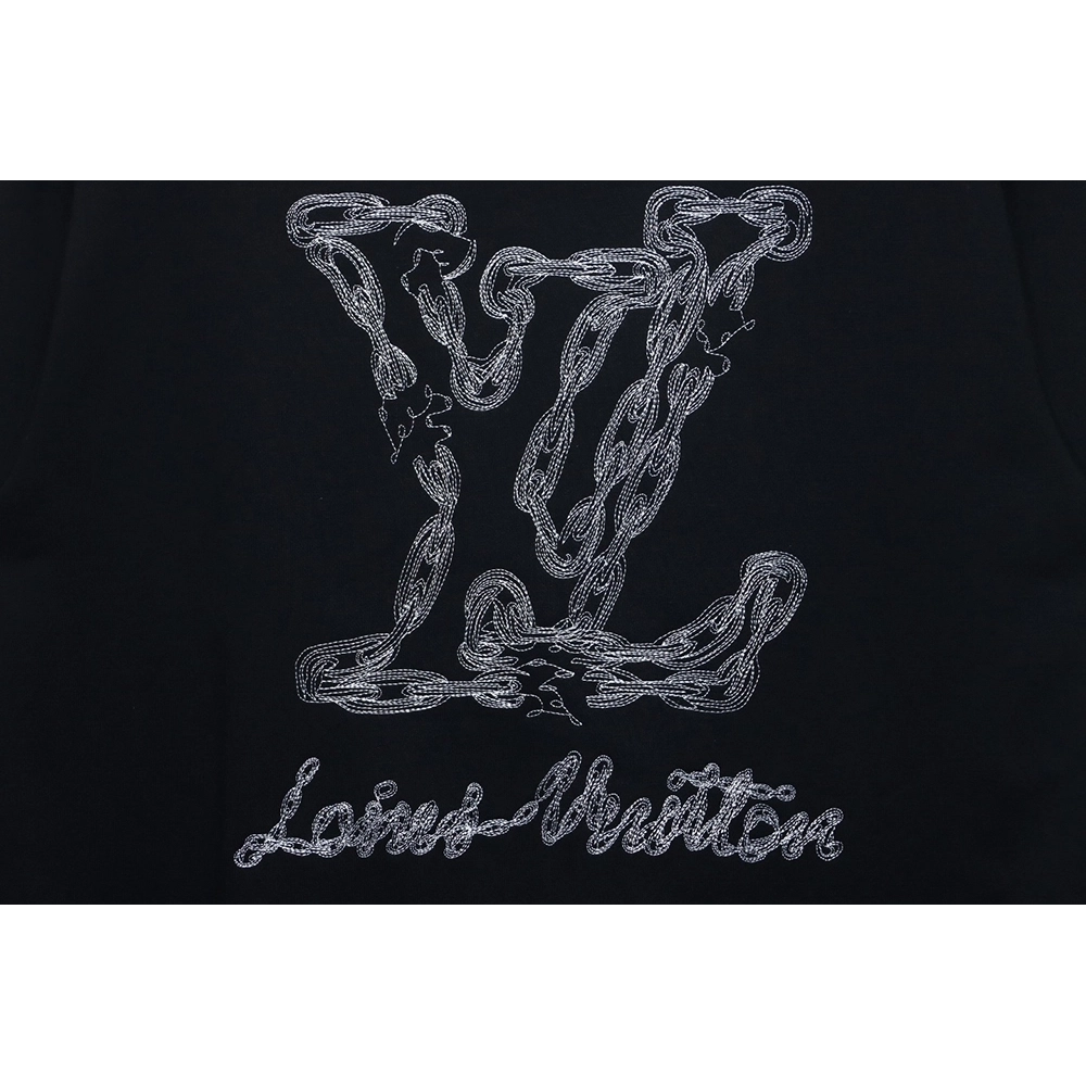 Louis Vuitton embroidered logo crew neck sweatshirt TSK1,Cheap Replica Reps Louis Vuitton