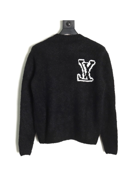 Louis Vuitton Logo Knit Crewneck Sweater TSK1,Cheap Replica Reps Louis Vuitton