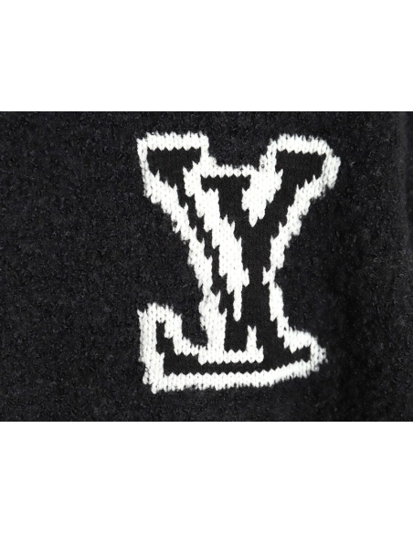 Louis Vuitton Logo Knit Crewneck Sweater TSK1,Cheap Replica Reps Louis Vuitton