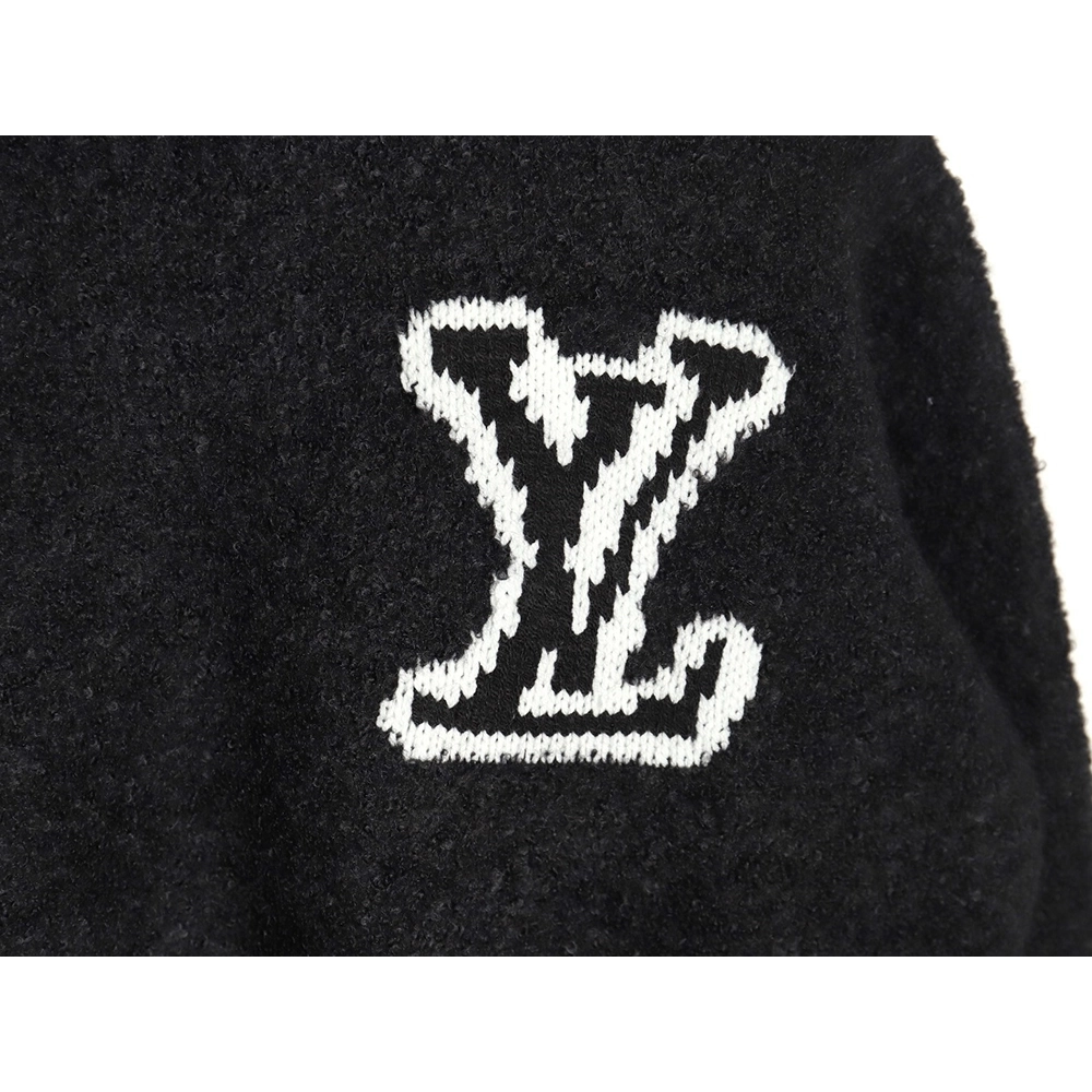Louis Vuitton Logo Knit Crewneck Sweater TSK1,Cheap Replica Reps Louis Vuitton