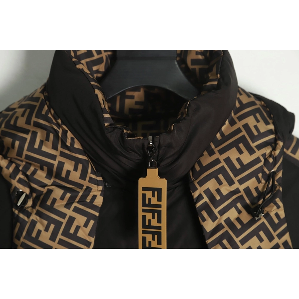Fendi classic double F monogram doublesided down jacket TSK1,Cheap Replica Reps Fendi