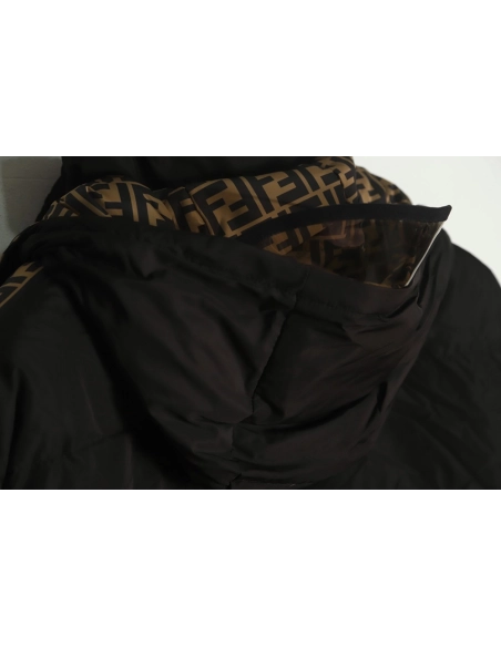 Fendi classic double F monogram doublesided down jacket TSK1,Cheap Replica Reps Fendi