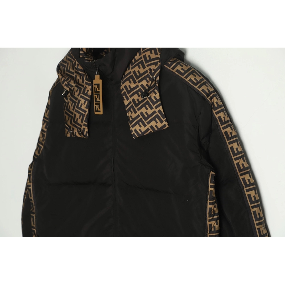 Fendi classic double F monogram doublesided down jacket TSK1,Cheap Replica Reps Fendi