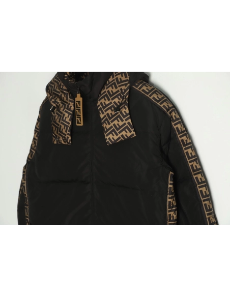 Fendi classic double F monogram doublesided down jacket TSK1,Cheap Replica Reps Fendi