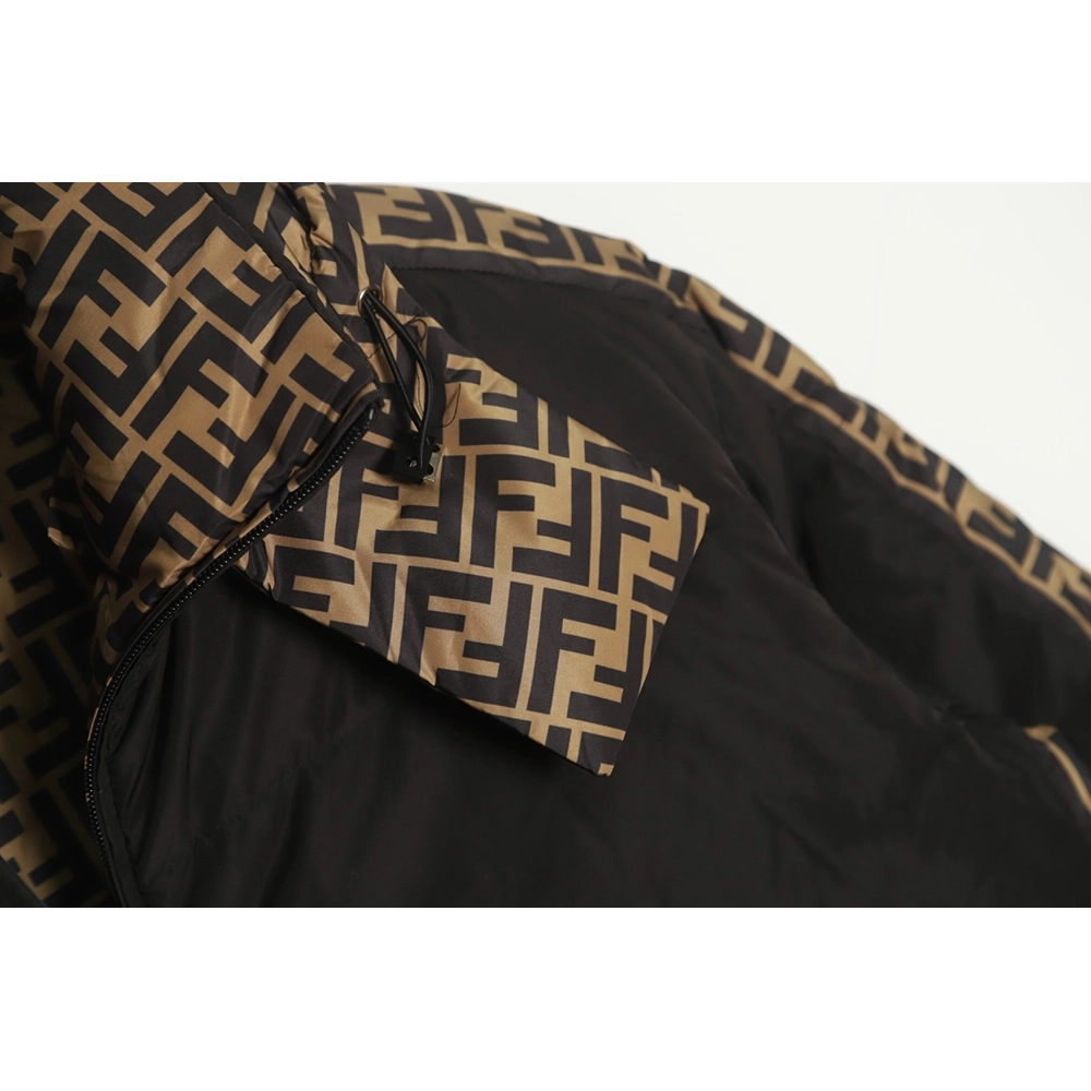 Fendi classic double F monogram doublesided down jacket TSK1,Cheap Replica Reps Fendi