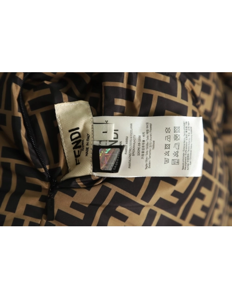 Fendi classic double F monogram doublesided down jacket TSK1,Cheap Replica Reps Fendi