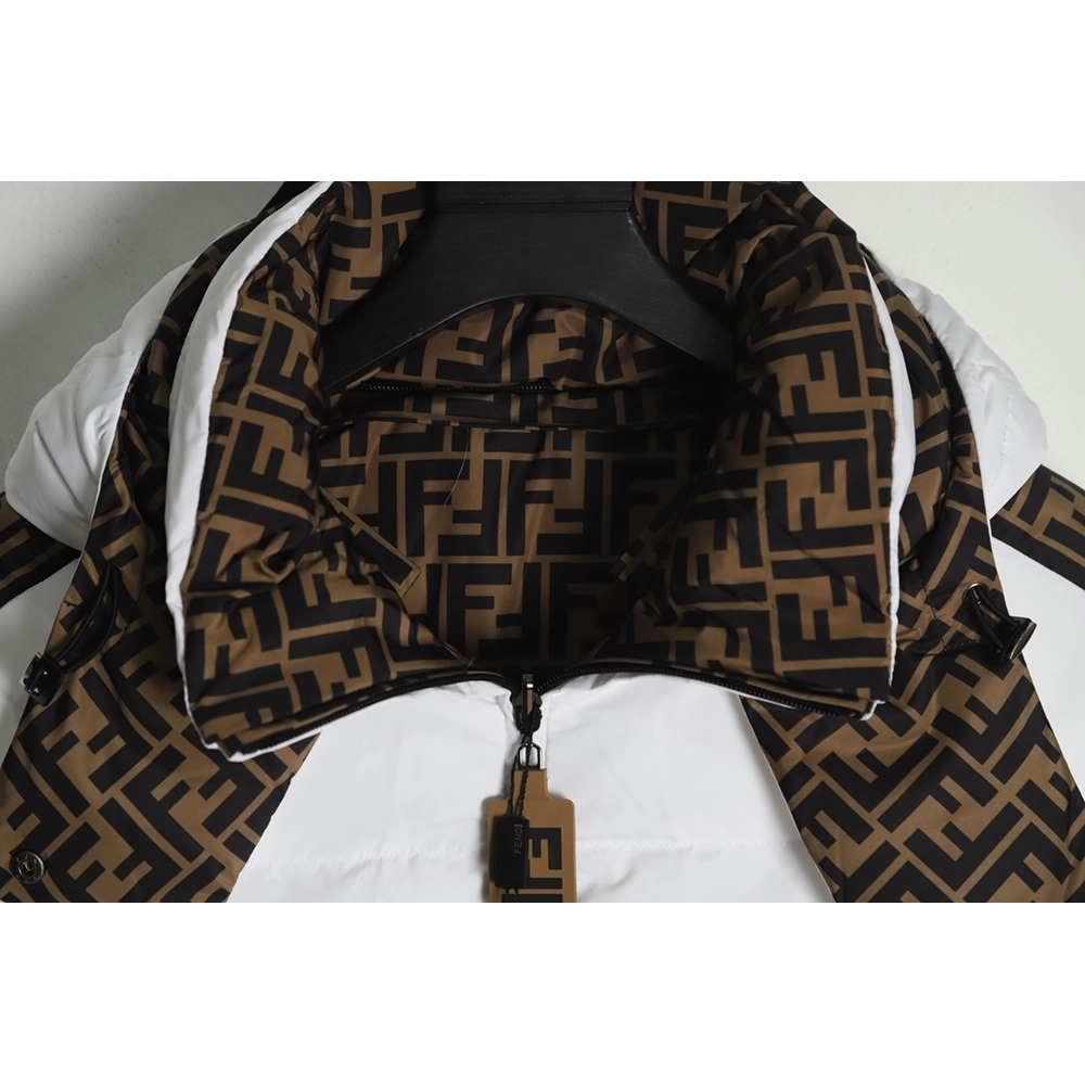 Fendi classic double F monogram doublesided down jacket,Cheap Replica Reps Fendi