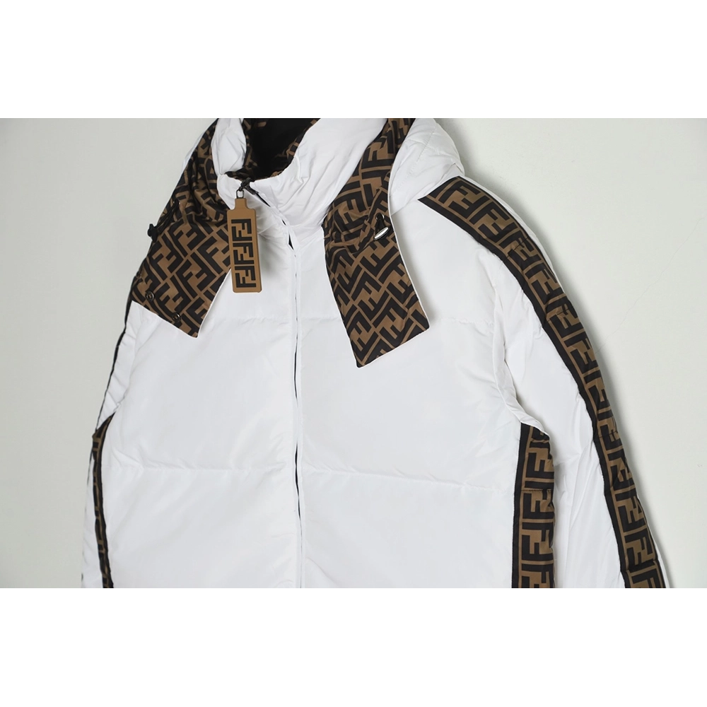 Fendi classic double F monogram doublesided down jacket,Cheap Replica Reps Fendi