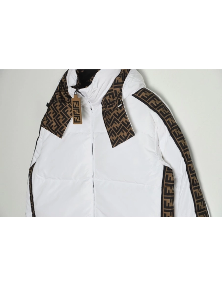 Fendi classic double F monogram doublesided down jacket,Cheap Replica Reps Fendi