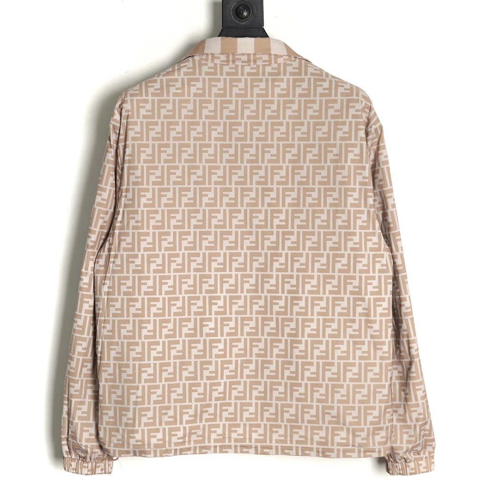 Fendi allover print reversible standup collar jacket SXL,Cheap Replica Reps Fendi