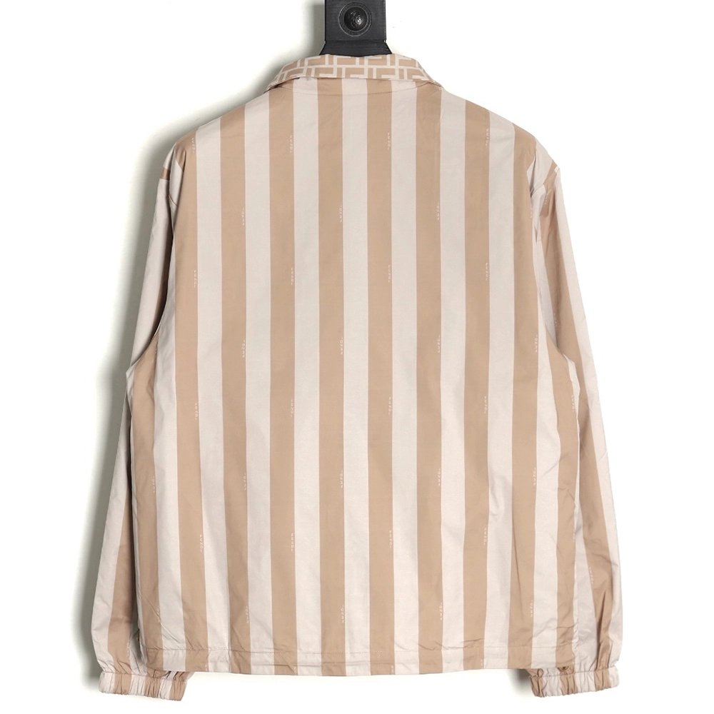 Fendi allover print reversible standup collar jacket SXL,Cheap Replica Reps Fendi