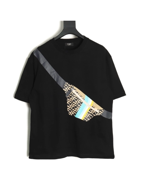 Fendi chest bag print short sleeve TSK1,Cheap Replica Reps Fendi
