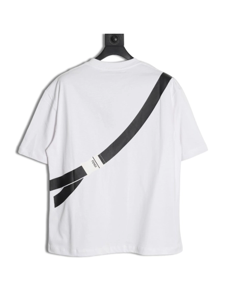 Fendi chest bag print short sleeve,Cheap Replica Reps Fendi