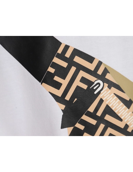 Fendi chest bag print short sleeve,Cheap Replica Reps Fendi