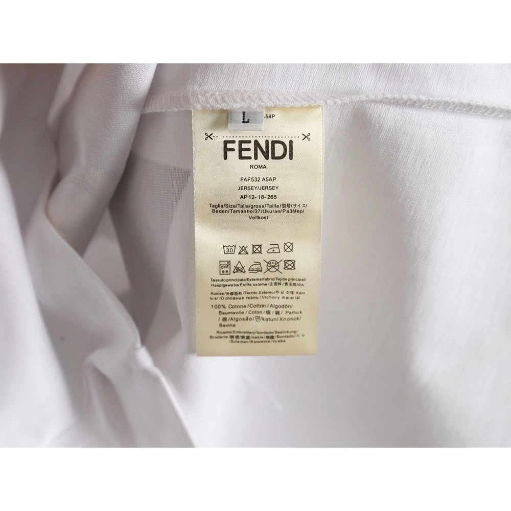 Fendi chest bag print short sleeve,Cheap Replica Reps Fendi