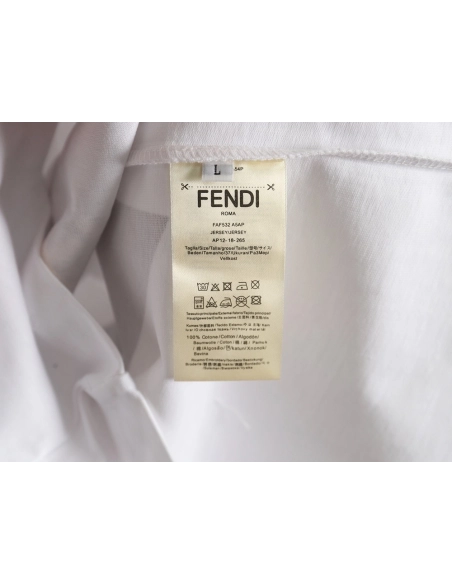 Fendi chest bag print short sleeve,Cheap Replica Reps Fendi