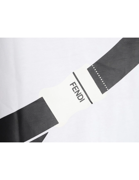 Fendi chest bag print short sleeve,Cheap Replica Reps Fendi