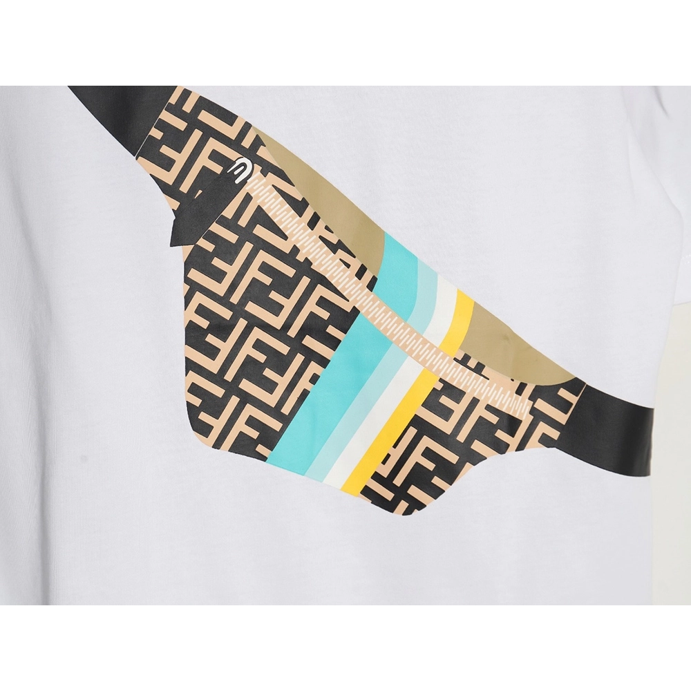 Fendi chest bag print short sleeve,Cheap Replica Reps Fendi