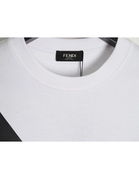 Fendi chest bag print short sleeve,Cheap Replica Reps Fendi