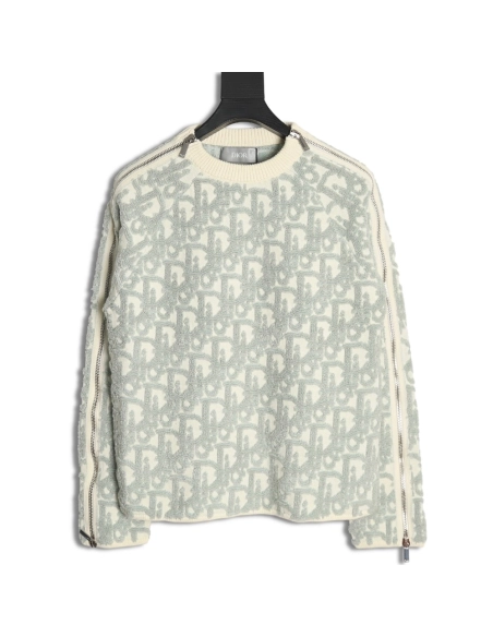 Dior all over print zip up sweater,Cheap Replica Reps Dior