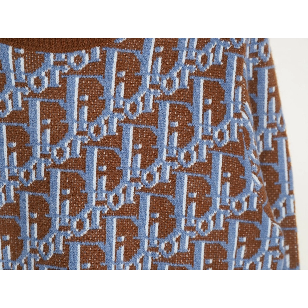 Dior monogram jacquard crew neck sweater TSK1,Cheap Replica Reps Dior