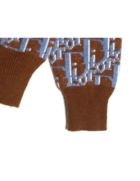 Dior monogram jacquard crew neck sweater TSK1,Cheap Replica Reps Dior